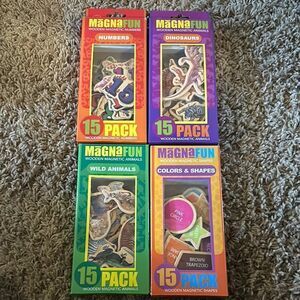 MagnaFun Bundle Wooden Magnetic Animals Numbers colors Shapes Bundle